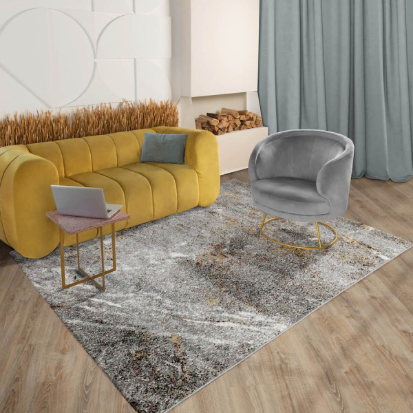 Турецкий прямоугольный ковёр  L693A GREY/BEIGE