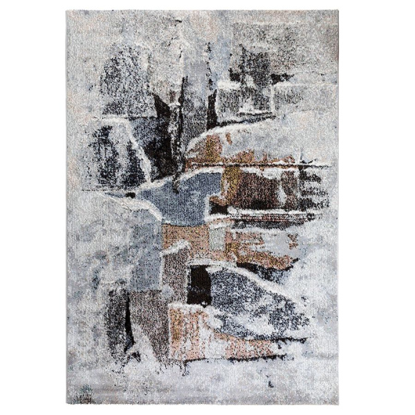 Турецкий прямоугольный ковёр  M573A GREY/WHITE