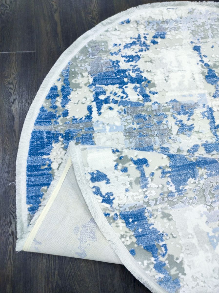 Турецкий овальный ковёр 8534N GREY - BLUE