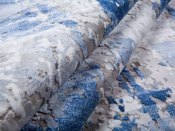 Турецкий прямоугольный ковёр 8534N GREY - BLUE