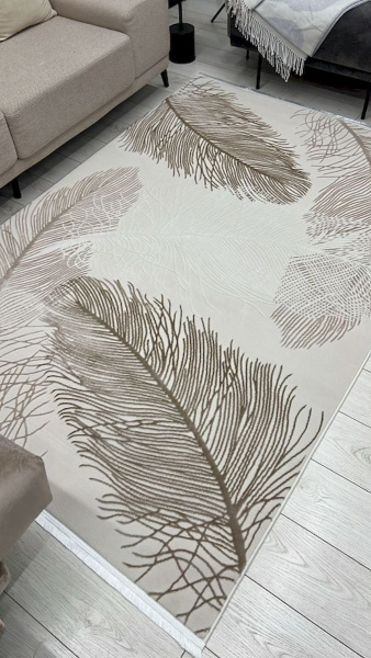 Турецкий прямоугольный ковёр UL81A WHITE