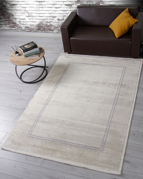 Турецкий прямоугольный ковёр A808AW L.BLUE / L.BEIGE