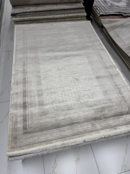 Турецкий прямоугольный ковёр A809AP L.BEIGE / GREY