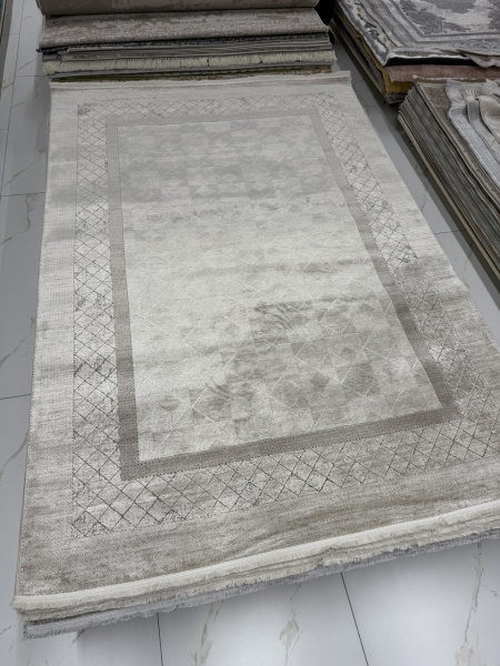 Турецкий прямоугольный ковёр A810AP L.BEIGE / GREY