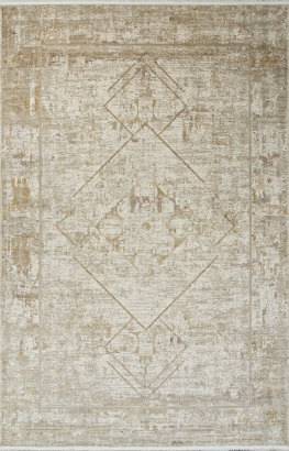 Турецкий прямоугольный ковёр E709A7 L.BEIGE / YELLOW
