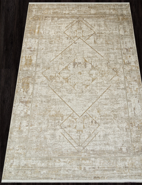 Турецкий прямоугольный ковёр E709A7 L.BEIGE / YELLOW