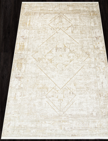 Турецкий прямоугольный ковёр E709A7 L.BEIGE / YELLOW