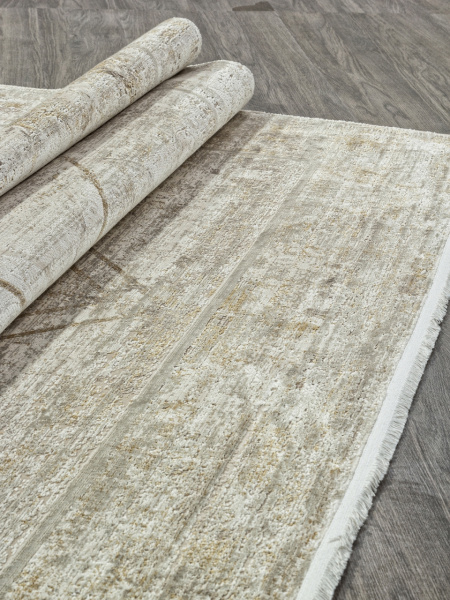 Турецкий прямоугольный ковёр E709A7 L.BEIGE / YELLOW