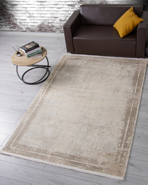 Турецкий прямоугольный ковёр F666AC CREAM / BEIGE