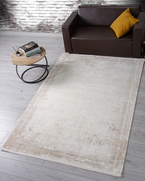 Турецкий прямоугольный ковёр F666AC CREAM / BEIGE