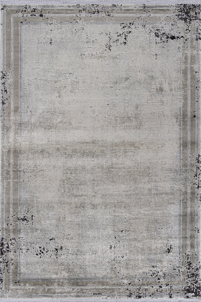 Турецкий прямоугольный ковёр F666AK GREY / SIYAH