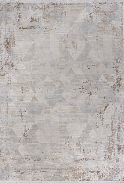 Турецкий прямоугольный ковёр F726AD BEIGE / L.BROWN