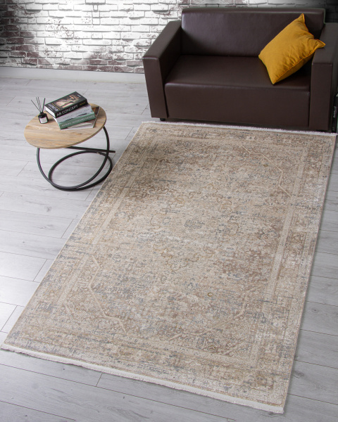 Турецкий прямоугольный ковёр F999DC L.BEIGE / BEIGE