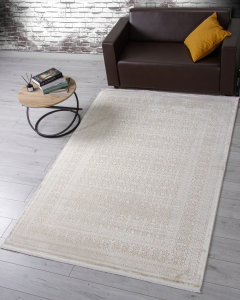 Турецкий прямоугольный ковёр H882AC L.BEIGE / CREAM