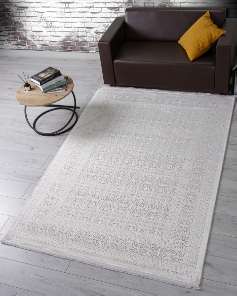 Турецкий прямоугольный ковёр H882AG GREY / L.BEIGE