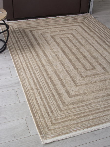 Турецкий прямоугольный ковёр H883AD L.BEIGE / BEIGE