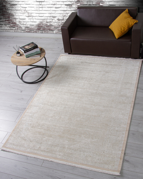 Турецкий прямоугольный ковёр H885AD L.BEIGE / BEIGE