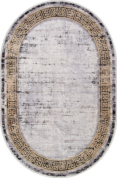 Турецкий овальный ковёр 18119 GRAY / TERRA