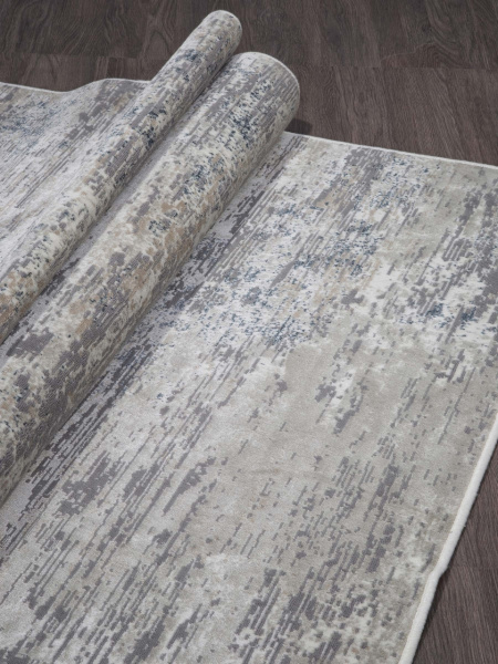 Бельгийский прямоугольный ковёр 13101 CREAM-SILVER-BG