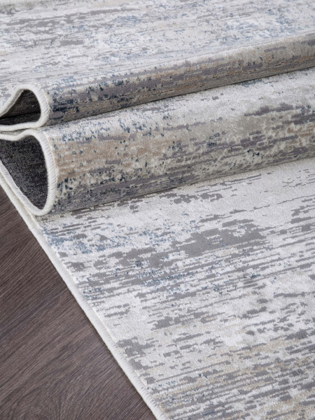 Бельгийский прямоугольный ковёр 13101 CREAM-SILVER-BG