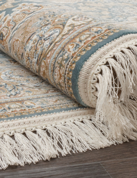 Иранский овальный ковёр 146 LIGHT BLUE