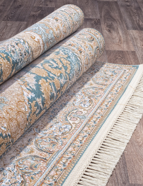 Иранский прямоугольный ковёр 146 LIGHT BLUE