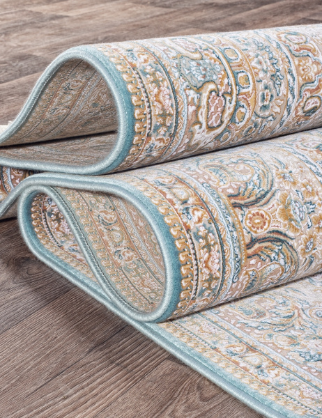 Иранский прямоугольный ковёр 146 LIGHT BLUE