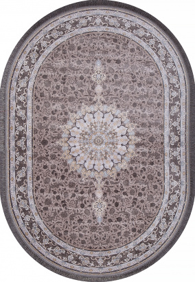 Иранский овальный ковёр 259 LIGHT GRAY