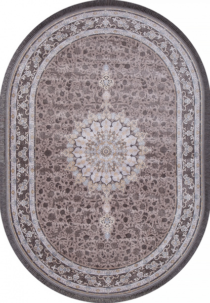Иранский овальный ковёр 259 LIGHT GRAY