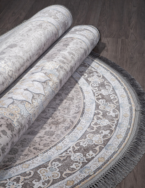 Иранский овальный ковёр 259 LIGHT GRAY