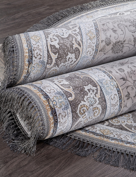 Иранский овальный ковёр 259 LIGHT GRAY