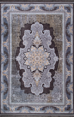 Иранский прямоугольный ковёр 266 DARK GRAY