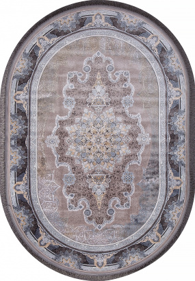 Иранский овальный ковёр 266 LIGHT GRAY