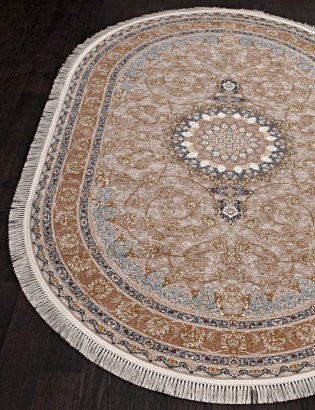 Иранский овальный ковёр G129 CREAM