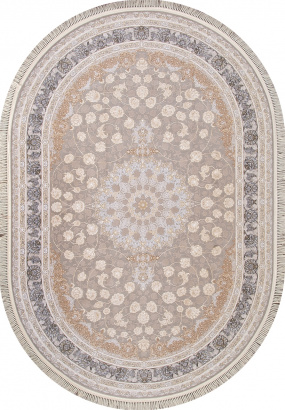 Иранский овальный ковёр G142 LIGHT CREAM