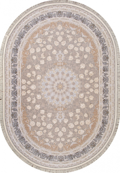 Иранский овальный ковёр G142 LIGHT CREAM