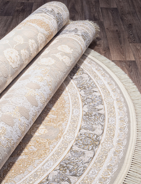 Иранский овальный ковёр G142 LIGHT CREAM