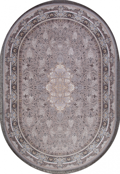 Иранский овальный ковёр G247 LIGHT GRAY