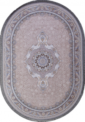 Иранский овальный ковёр G252 LIGHT GRAY