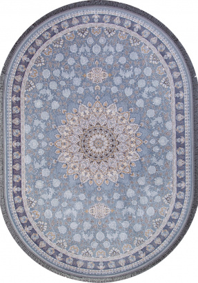 Иранский овальный ковёр G253 Pale-Blue