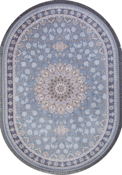 Иранский овальный ковёр G253 Pale-Blue