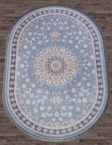 Иранский овальный ковёр G253 Pale-Blue