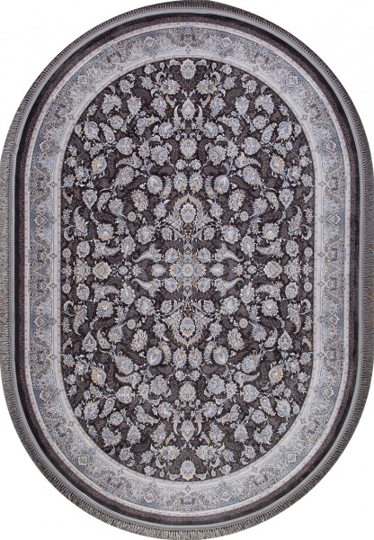 Иранский овальный ковёр G256 DARK GRAY
