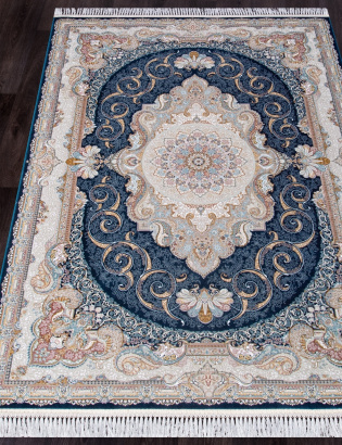 Иранский прямоугольный ковёр 144 DARK BLUE