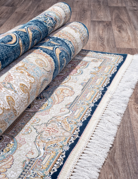 Иранский прямоугольный ковёр 144 DARK BLUE