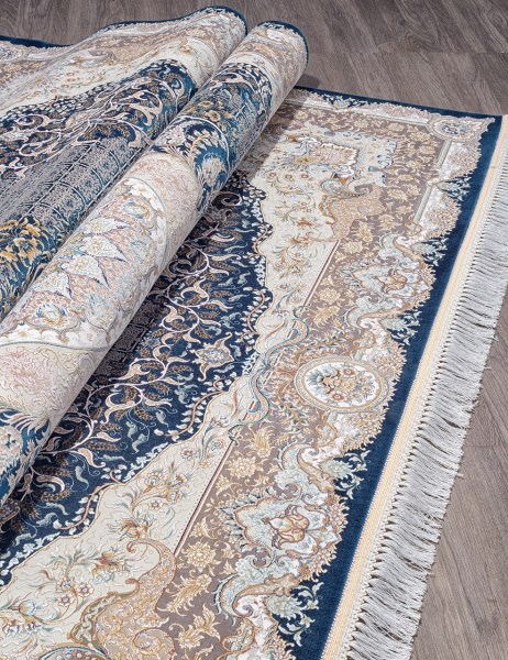 Иранский прямоугольный ковёр 227 DARK BLUE