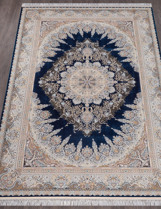 Иранский прямоугольный ковёр 267 DARK BLUE