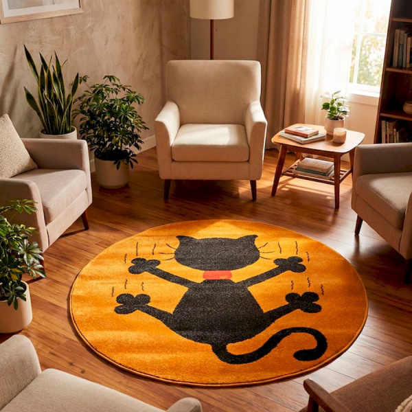 Российский круглый ковёр 20815-22077