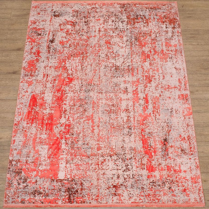 Турецкий прямоугольный ковёр B098Q-CREAM/RED