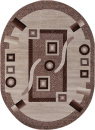 Российский овальный ковёр d043 BEIGE